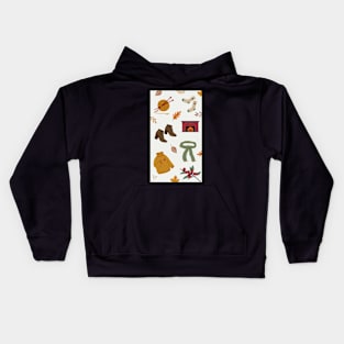 Autumn Reverie: A Dreamy Artistic Portrait Kids Hoodie